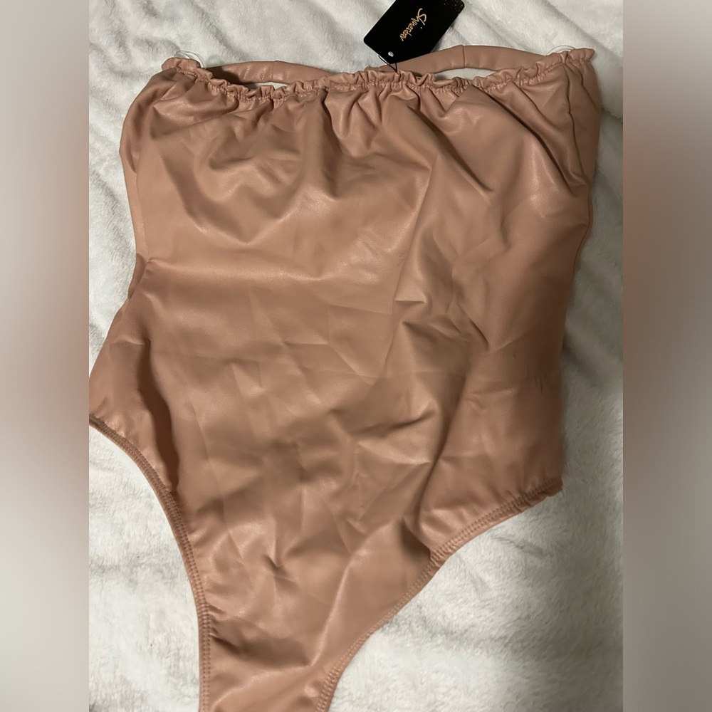 Shine star nude corset bodysuit medium